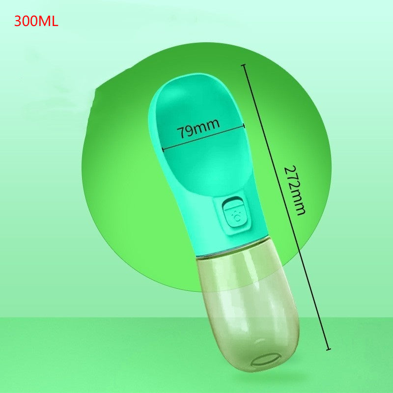 Portable Dog Water Bottle with Built-In Bowl