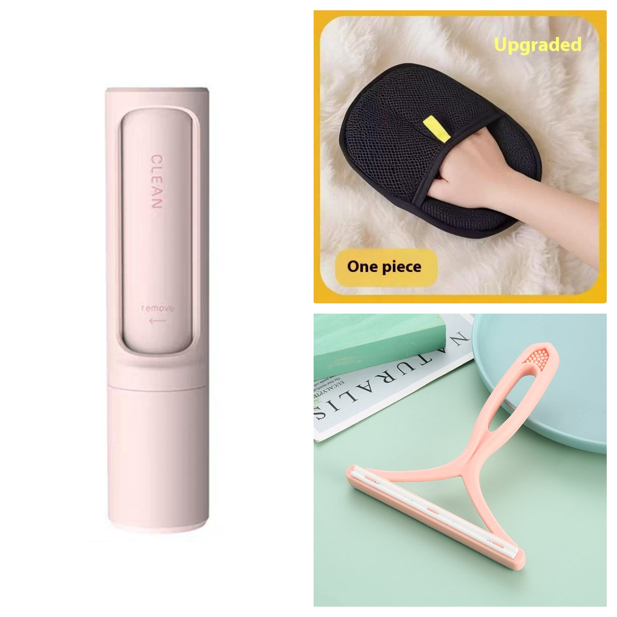 Self-Cleaning Lint Roller for Pet Fur Removal