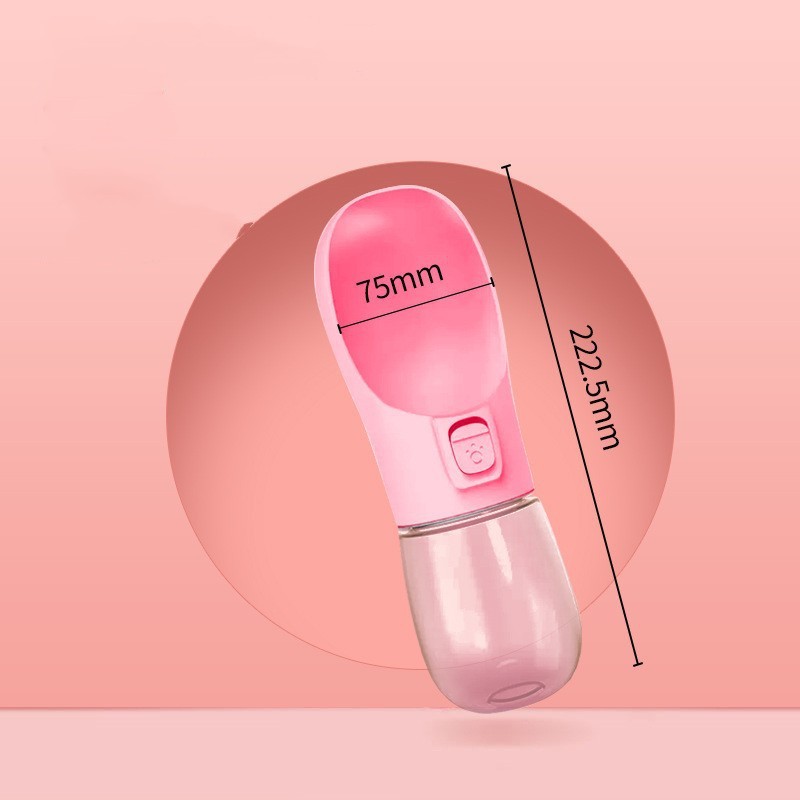 Portable Dog Water Bottle with Built-In Bowl