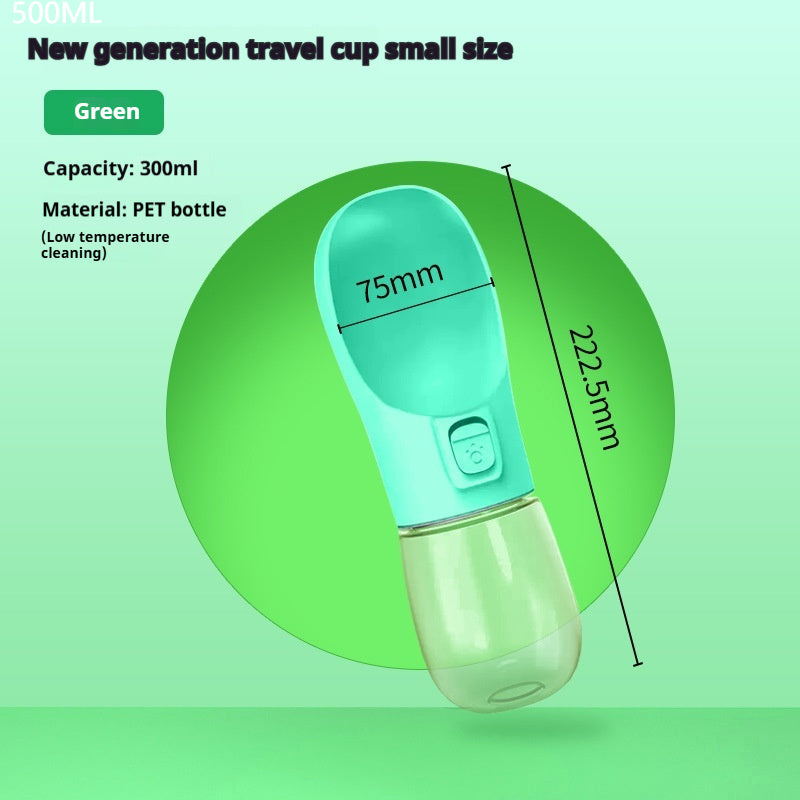 Portable Dog Water Bottle with Built-In Bowl