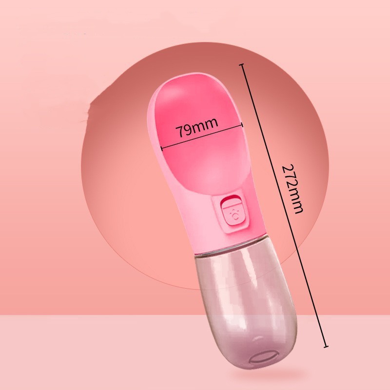 Portable Dog Water Bottle with Built-In Bowl