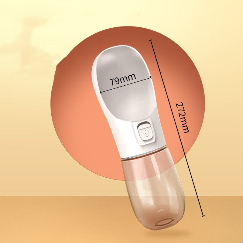 Portable Dog Water Bottle with Built-In Bowl