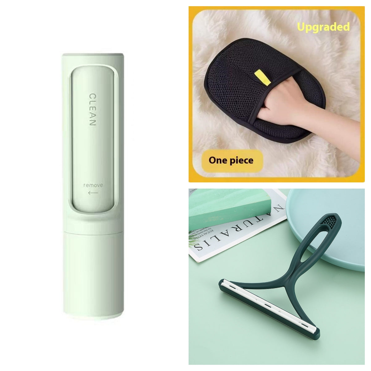 Self-Cleaning Lint Roller for Pet Fur Removal