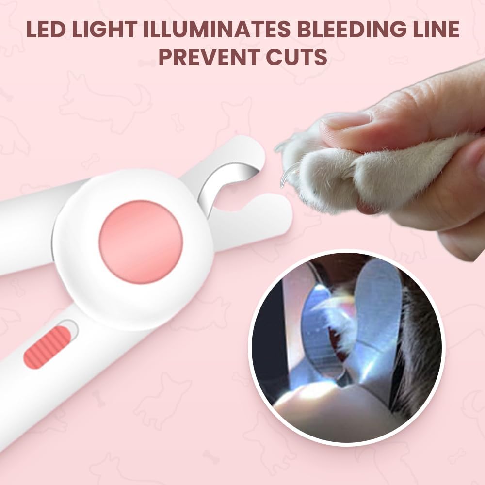 Pet Nail Clipper with LED Light for Precision